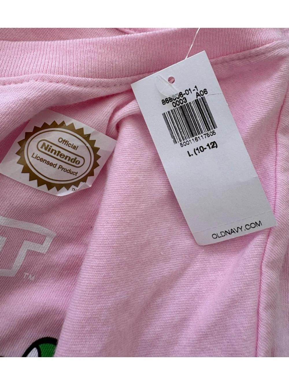Old Navy Girls Pink Mario Kart Character Graphic Tee NWT Size Large(10/12)